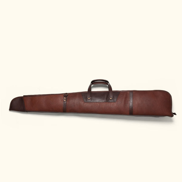 Dakota full grain leather shotgun case with detachable leather shoulder strap