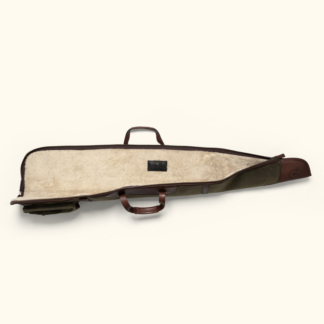 Dakota Shotgun Case | Waxed Canvas Green w/ Dark Briar Leather