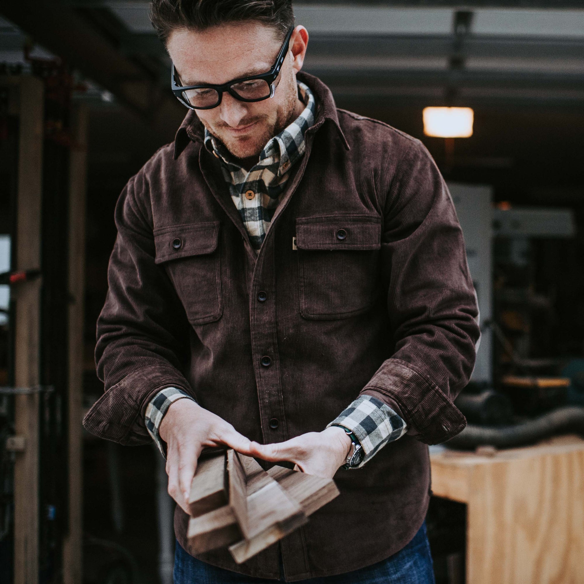 Bradford Corduroy Shirt Jac - Brown