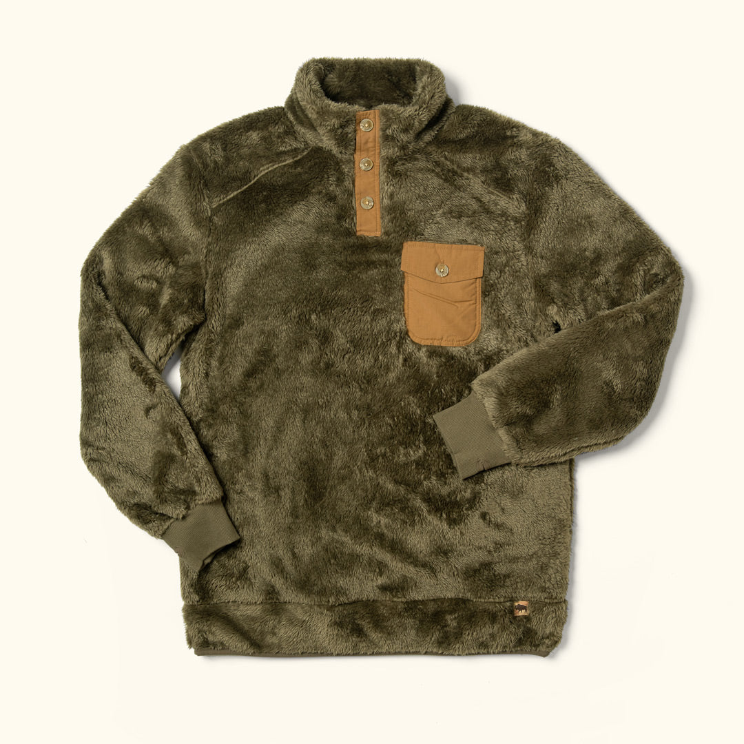Kodiak Fleece pullover birchwood green
