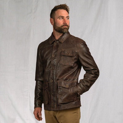 Vintage Leather Barn Coat