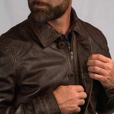 Mens Best Leather Barn Coat