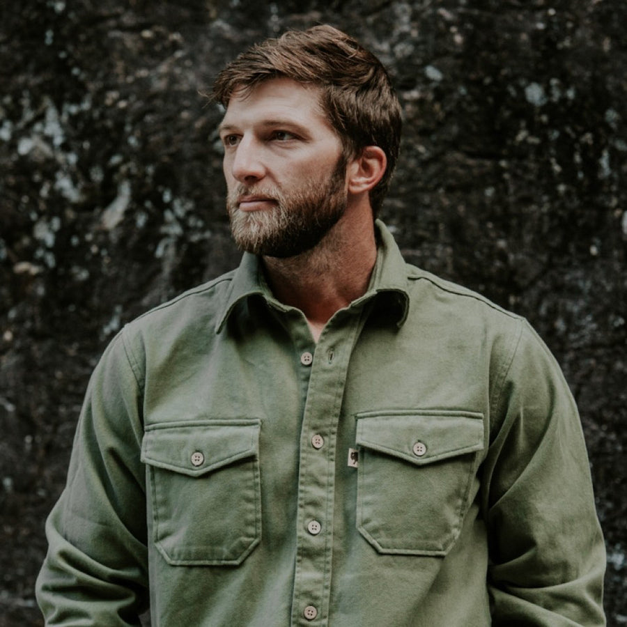 Gunner Cotton Twill Shirt Jac - Sage Brush Green 