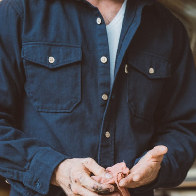 Gunner Cotton Twill Shirt Jac - Lost Cove Navy