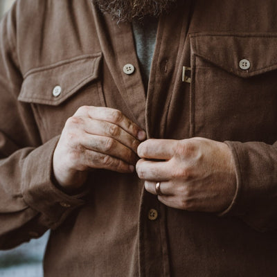Gunner Cotton Twill Shirt Jac - Fox Den Brown