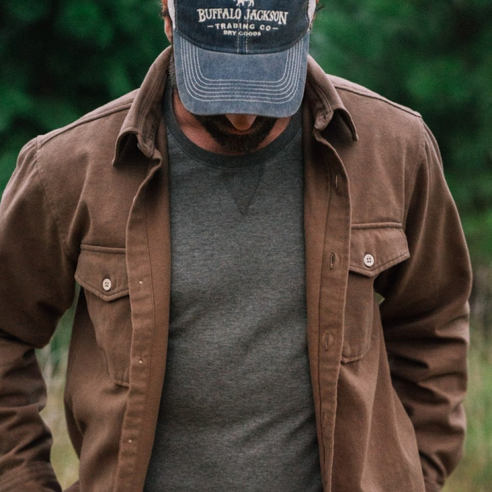 Gunner Cotton Twill Shirt Jac - Fox Den Brown