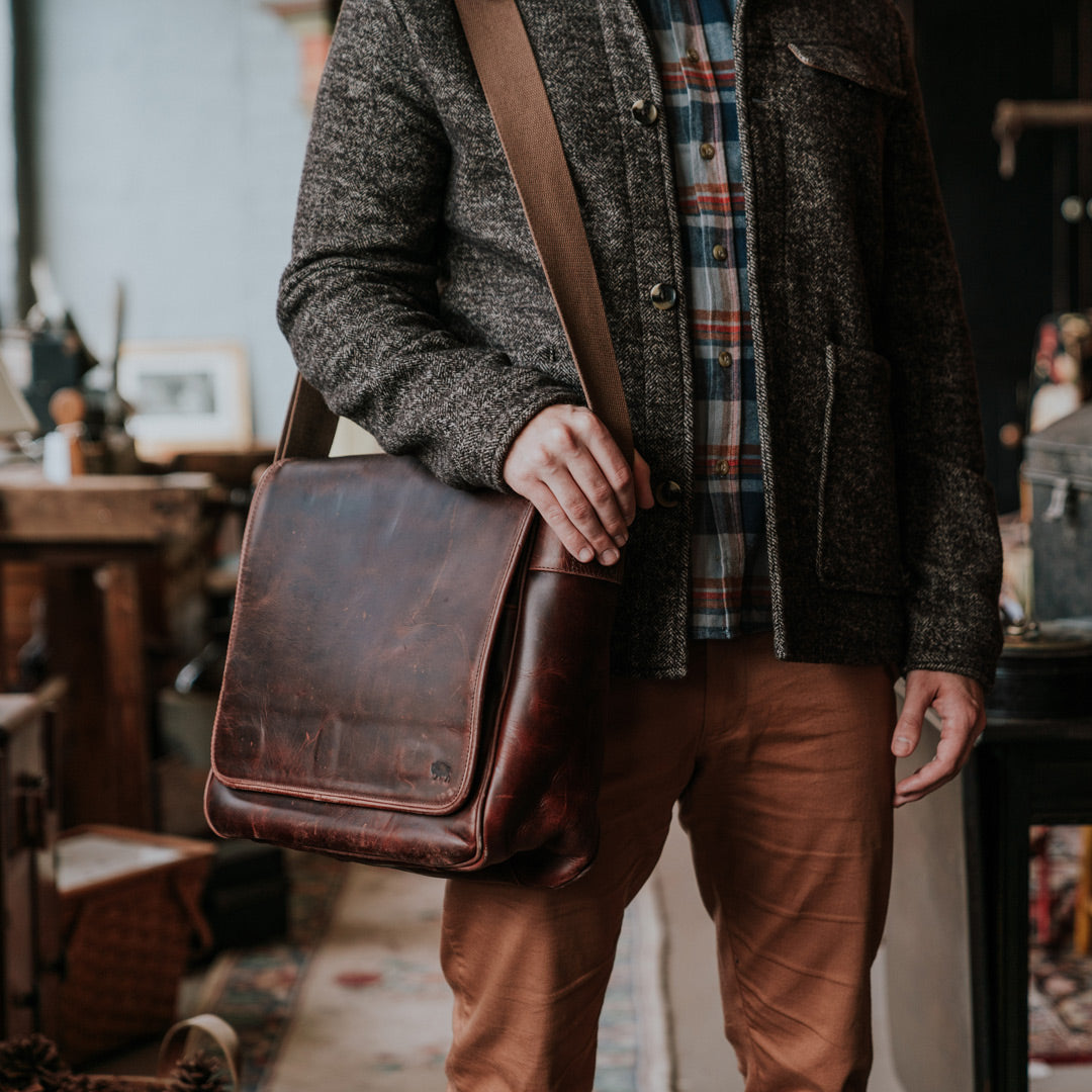 Buffalo Jackson Roosevelt Leather Satchel — lifestyle