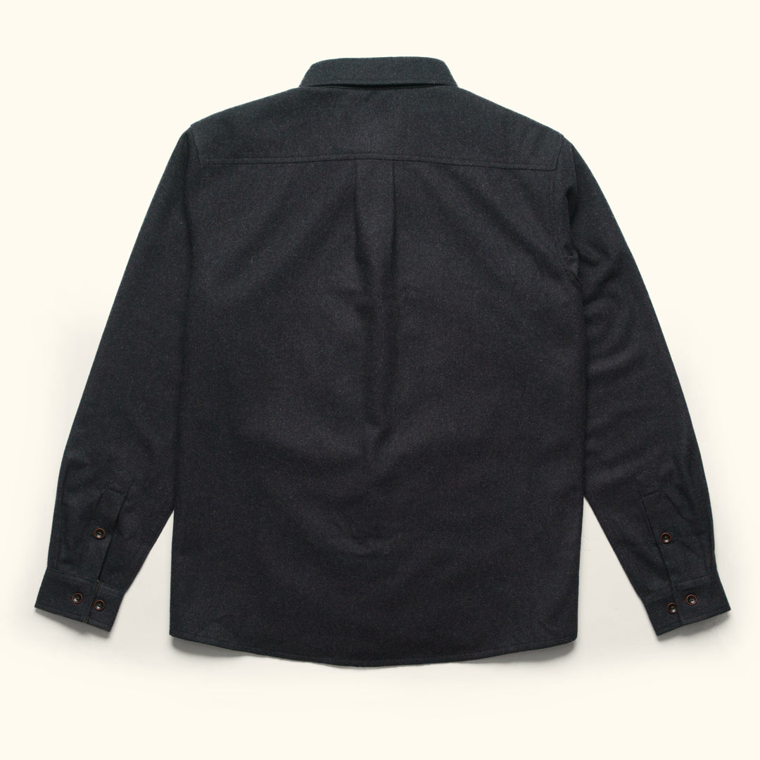 Mens classic wool blend flannel shirt