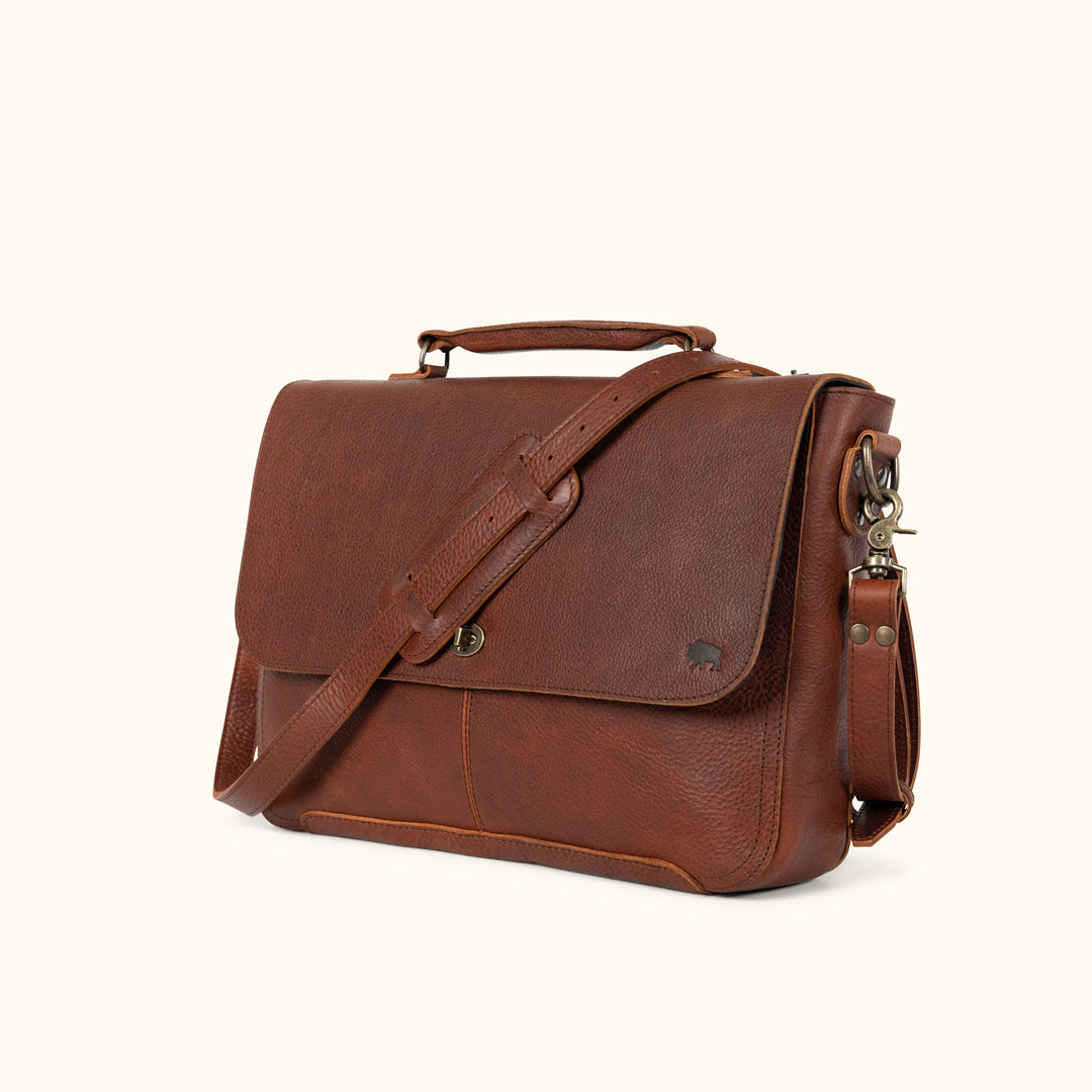 Bison Leather Messenger Bag