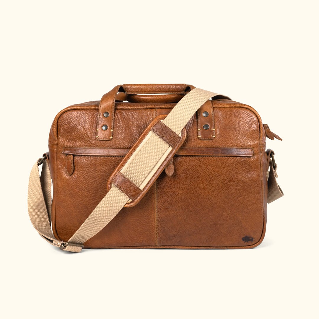 Walker Leather Pilot Bag in Rustic Tan